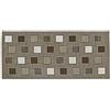 BIANCHERIAWEB Tappeto 55x240 cm Passatoia Runner Cucina Antiscivolo Lavabile Disegno Square Suardi, Fango