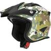 Acerbis casco jet Aria Sport E2206 - Verde Marrone opaco