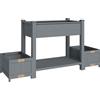 Outsunny Letto per Orto Rialzato Fioriera con Ripiano, 149x46x76cm, Grigio | Aosom Italy