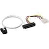 InLine 22321 Cavo Mini SAS, SFF-8087 a SFF-8482 e Alimentazione, 0.5 m, Nero