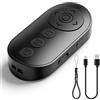Aicharynic Telecomando senza fili per fotocamera: scatto remoto wireless, scatto remoto Bluetooth con zoom e controllo foto/video, telecomando multifunzione Bluetooth ricaricabile, per selfie leggere e video