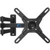 HOME VISION Supporto TV Parete Full Motion, Rotazione Di 360°, Staffa TV con Braccio Girevole ed Estendibile, si adatta a tv da 17-42 Pollici, ESA Max 200x200 mm, Fino a 15 kg