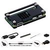 GeeekPi per Raspberry Pi Zero/Zero W Case, Raspberry Pi Zero Starter Kit con Custodia in acrilico, 20Pin GPIO Header, OTG Cable, Switch Cable, adattatore HDMI, dissipatore e cacciavite (nero)