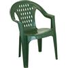 IGAP S.P.A. Poltrona Tressi in Polipropilene Verde con Braccioli - L57 x P61,5 x H79 cm