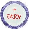 Tognana Piatto Dessert Enjoy Good Vibes D 20,5 Cm New Bone China Viola
