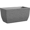 TeraPlast Petram 80 Fioriera Rettangolare Grigio Pietra Plastica