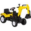 Ruspa Giocattolo a Pedali per Bambini 3-6 Anni con 6 Ruote, in Acciaio e Plastica, 107x42x71 cm, Giallo