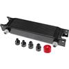 Partuto 1 Set 10 Row Universal Transmission Oil Cooler - Trailers Truck RV Trans Oil Cooler Engine Radiator with 6AN 8AN Adapter Aluminum Alloy Black