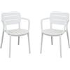 MIlani Home HAZEL - set 2 poltrone in polipropilene impilabili
