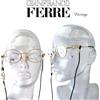 GIANFRANCO FERRE LUNETTES GIANFRANCO FERRE occhiali da vista GFF 303 S50 ULTRA RARE VINTAGE 90s Con Catena