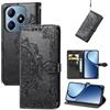 GOKEN Cover per Realme C65 4G, Custodia Folio in Pelle Flip Wallet Libro Case con Portafoglio, Premium PU/TPU Magnetica Cover con Supporto di Stand/ Carte Slot (Nero