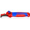 KNIPEX Coltello spelacavi con guida scorrevole e funzione a cricchetto con impugnature multicomponente 146 mm, 16 50 145 SB