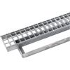 Dakota Griglia Ferro Zincata Pesante con Telaio Rettangolare 1000x400 mm classe 2
