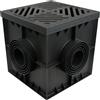 Dakota Pozzetto Plastica 30x30 Plus Nero con Griglia in Ghisa B125