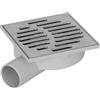 Dakota Chiusino Acqua Orientabile Scarico Ribassato con Griglia in Acciaio Inox 150x150 mm