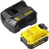 STANLEY FATMAX SFMCB14M1-QW Kit batteria 4.0Ah e caricabatteria V20