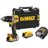DEWALT DCD805E2T-QW Trapano avvitatore con percussione compatto 2 batterie XR 18V Powerstack brushless.
