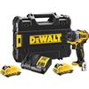DEWALT DCF601D2-QW Trapano avvitatore Brushless compatto 12V 2.0Ah attacco 1/4"