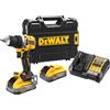 DEWALT DCD800H2T-QW Trapano avvitatore brushless 2 velocità con 2 batterie Powerstack 5.0Ah