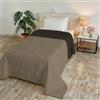 Italian Bed Linen Trapuntino Estivo GOLIA, Made in Italy, 100% poliestere - Copriletto Double Face Effetto WaterWashed - Coperta leggera con imbottitura 65 gr - Letto Singolo 170x250 cm - NOCCIOLA/MARRONE