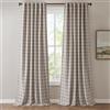Madison Park Anaheim - Tenda per finestra a quadri, fodera in pile termoisolante, decorazione per soggiorno e camera da letto, confezione da 1 pannello singolo, 127 x 274 cm, con tasca per asta,