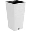 Prosperplast Vaso con riserva acqua 20x20x38cm Blanco - FURU