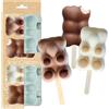 ScrapCooking - Stampo per 4 Gelati Stecco Orsetto - Stampo in Silicone per Ghiaccioli, Sorbetti, Gelato su Stecco - Orsetti Animali - Pasticceria - 6770