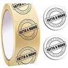 Gicaprice ETICHETTE ADESIVE TRASPARENTI CON SCRITTA FATTO A MANO, DIAMETRO 3CM, SUPER RESISTENTI, ARTIGIANATO, FAI DA TE (500 ETICHETTE)