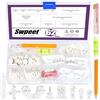Swpeet Kit di 68 ganci da parete in cemento, ganci per appendere quadri, ganci invisibili, ganci da parete per cartongesso, stucco e cemento, pareti dure per cornici fotografiche
