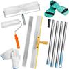 RATSTONE Kit Di Strumenti Autolivellante Per Pavimenti,Kit Con 2 Rulli Di Ventilazione 23cm + 51cm,Scarpe Chiodate Per Prato 30 Mm,Asta Telescopica 175 Cm,(Con Rullo Pittura e Spatole Per Stucco)