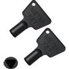 HowseHold Chiave per contatore del gas [2 pezzi] - chiave triangolare, chiave elettrica - chiave per cassetta degli attrezzi - chiave in plastica nera