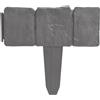 vidaXL Recinzione da Giardino 41 pz Imitazione Pietra Bassa Rustica Elegante Robusta Stabile Bordatura Recinto Prato in Plastica 10 m