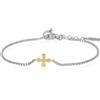 ALFIERI & ST. JOHN Bracciale timeless in argento croce e diamanti