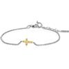 ALFIERI & ST. JOHN Bracciale timeless in argento croce e diamante