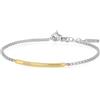 ALFIERI & ST. JOHN Bracciale timeless in argento targhetta e diamanti
