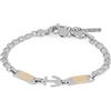 ALFIERI & ST. JOHN Bracciale timeless in argento ancora e oro