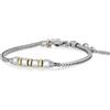 ALFIERI & ST. JOHN Bracciale timeless in argento rodiato e oro