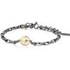 ALFIERI & ST. JOHN Bracciale timeless in argento rosa dei venti e diamante nero