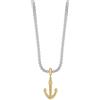ALFIERI & ST. JOHN Collana timeless in argento rodiato ancora e diamante bianco