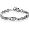 ALFIERI & ST. JOHN Bracciale timeless in argento catena spina piatta e diamante