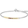 ALFIERI & ST. JOHN Bracciale timeless in argento targhetta oro rubini e diamante