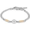 ALFIERI & ST. JOHN Bracciale timeless in argento targhetta oro