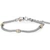 ALFIERI & ST. JOHN Bracciale timeless in argento ancora e diamante nero