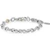 ALFIERI & ST. JOHN Bracciale timeless in argento con ancora e diamante nero