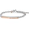 ALFIERI & ST. JOHN Bracciale timeless in argento rodiato con diamante nero e bianco