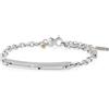 ALFIERI & ST. JOHN Bracciale timeless in argento targhetta e diamanti