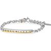 ALFIERI & ST. JOHN Bracciale timeless in argento targhetta e diamante