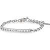 ALFIERI & ST. JOHN Bracciale timeless in argento targhetta e diamante
