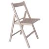 Mueblear 19016 - Sedia pieghevole bassa, in legno, 43 x 46 x 79 cm bianco