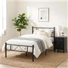 FurnitureR Letto singolo con struttura in metallo, letto in ferro industriale, letto in metallo per adolescenti/adulti, adatto per camera da letto, dormitorio studentesco e altre scene multiple, con